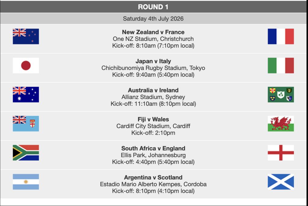 Summer Rugby Internationals at The Olive Tree near Woking and Guildford showing England and South Africa matches live.